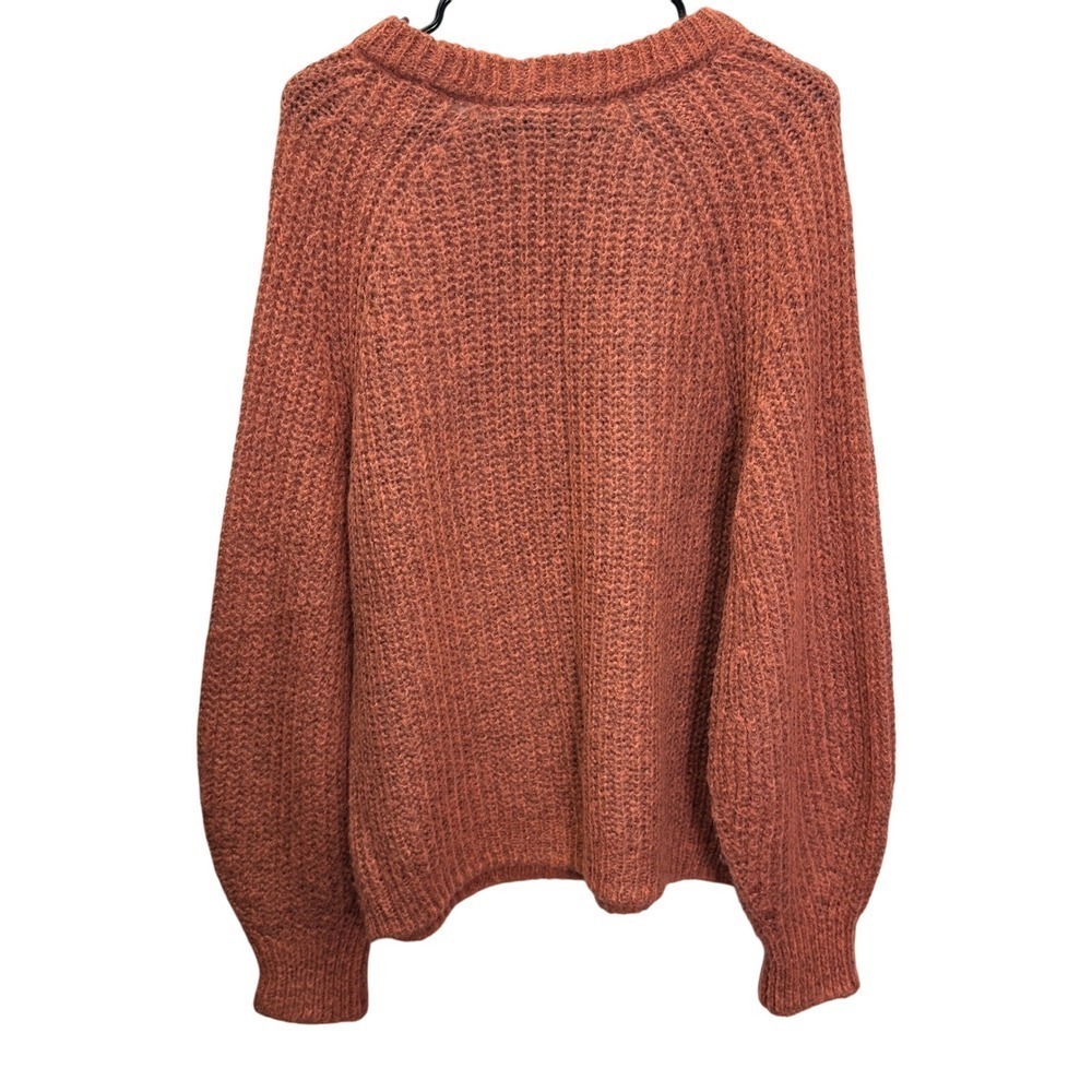 ALLSAINTS Renne Short Jumper Pink Textured Knit Sweater Medium Mohair Blend - Picture 4 of 8